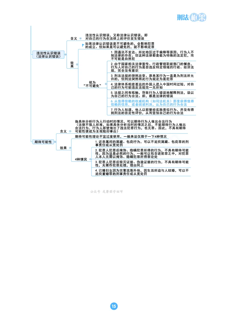 刑法思维框架（61页）_21天突破法考思维导图各科全