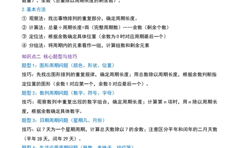 课题学习周期问题（期中复习讲义）培优版（导图+4个考点真题讲练+提优练共32题）解析版(2)_三年级数学下册（苏教版）_母题专项练习-K36_2026版