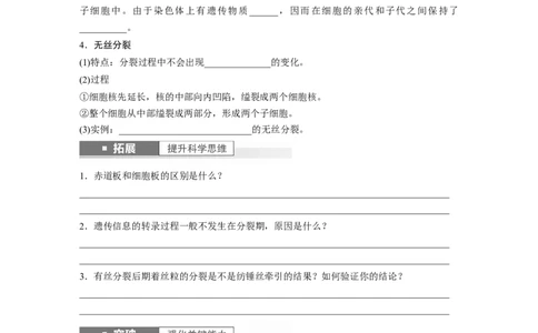 第4单元　第1课时　细胞的增殖_新高考复习资料_2024年新高考复习资料_一轮复习资料_完2024生物步步高大一轮复习（课件+讲义）_2024年高考生物一轮复习讲义（新人教版）