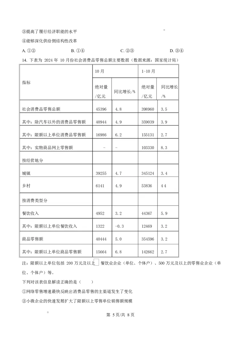 福建省厦门市2024-2025学年高一上学期1月期末考试政治试题Word版无答案_2025年03月试卷_0303福建省厦门市2024-2025学年高一上学期1月期末考试