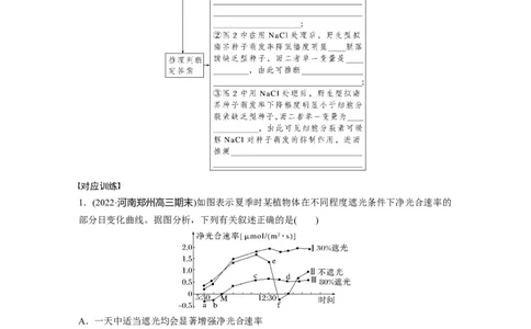 考前特训　专项一(二)坐标图解类_通用版（老高考）复习资料_2023年复习资料_二轮复习_2023年高考生物二轮复习讲义+课件（全国版）_2023年高考生物二轮复习讲义（全国版）_学生版
