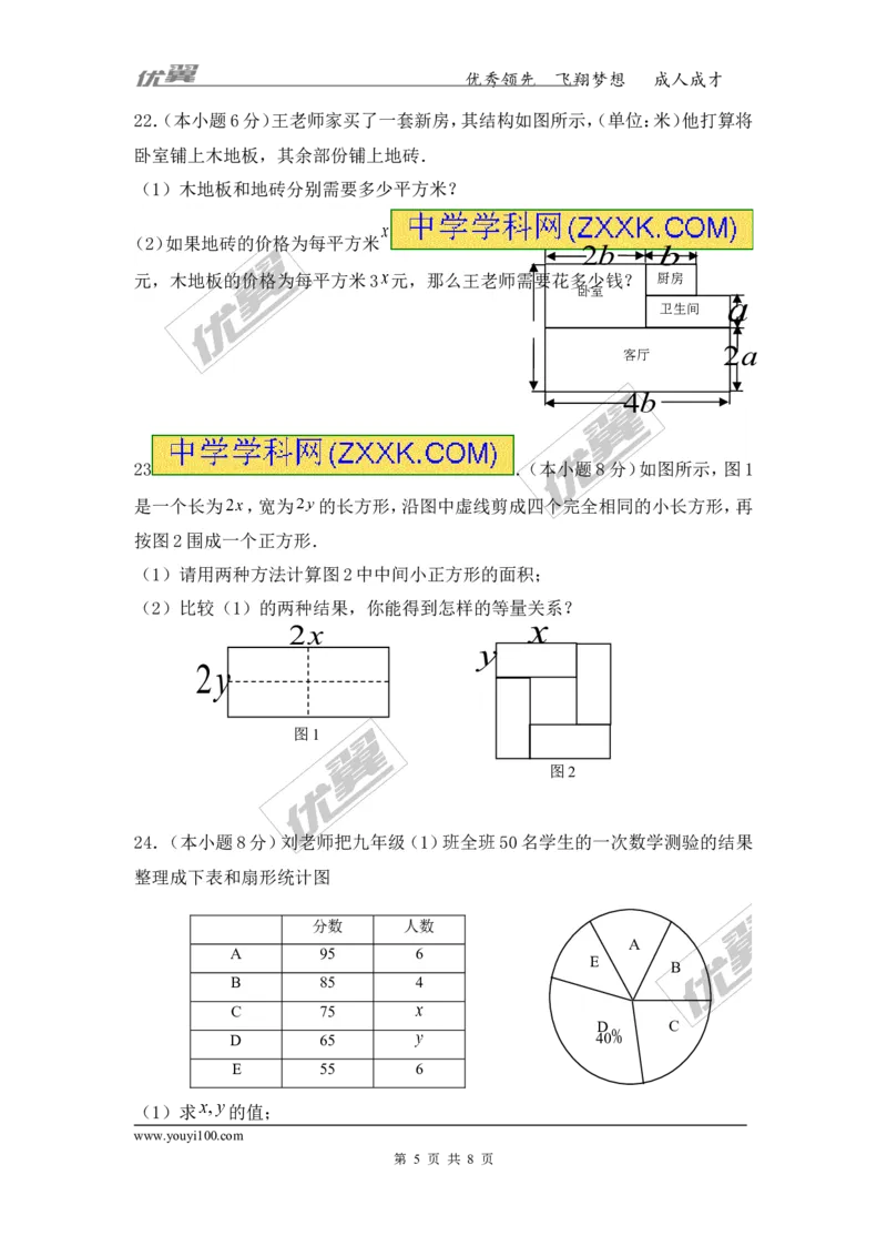 2015-2016学年湖南省湘潭市七年级下学期期末考试数学试题_湘教版初中数学课件_数学湘教版7下教案PPT课件配套资料_数学湘教版7下&mdash;6.各阶段精品试题_期中、月考、期末、中考真卷