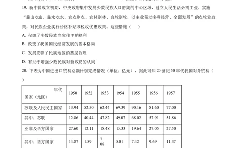 山东省烟台市2024-2025学年高一上学期期末考试历史试题Word版无答案_2025年03月试卷_0318山东省烟台市2024-2025学年高一上学期期末考试