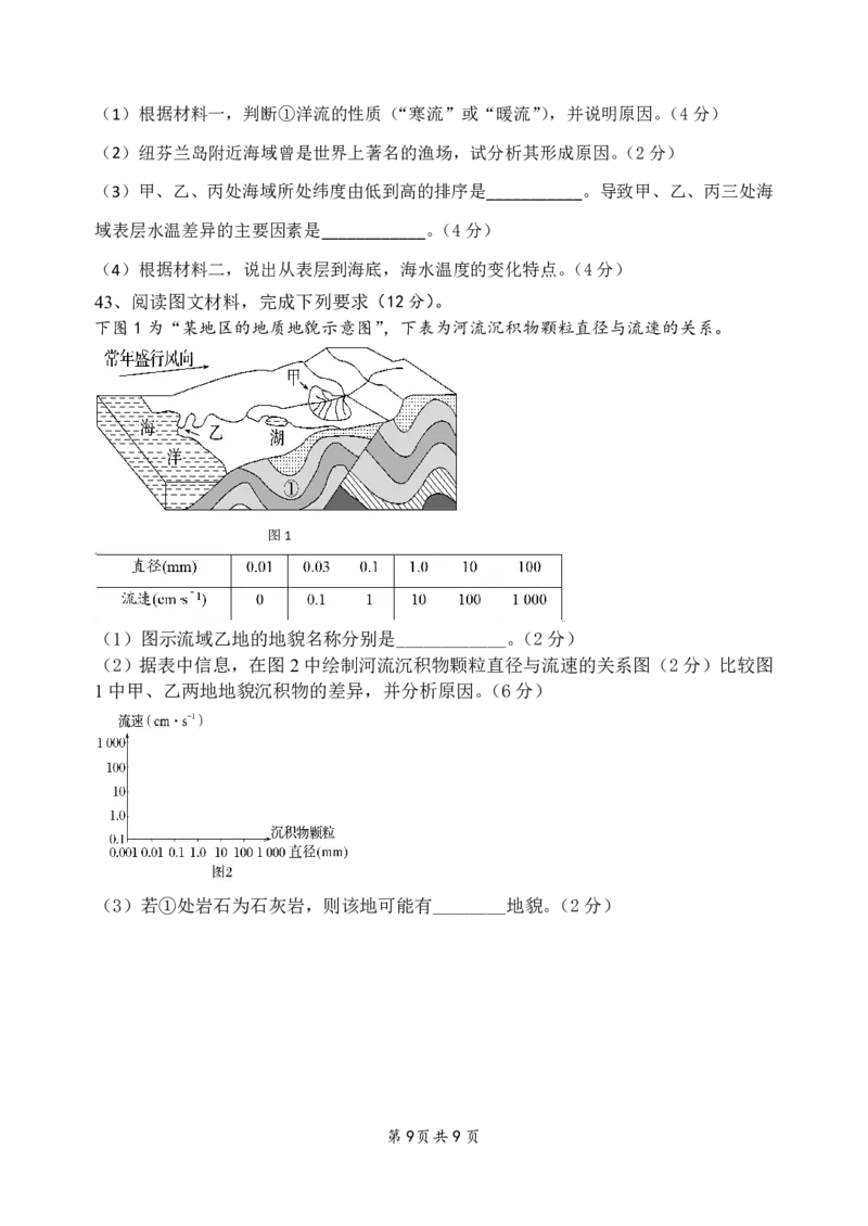 地理_2024年12月试卷_1210四川省绵阳市南山中学2024-2025学年高一上学期12月月考_四川省绵阳市南山中学2024-2025学年高一上学期12月月考地理试题PDF版含答案
