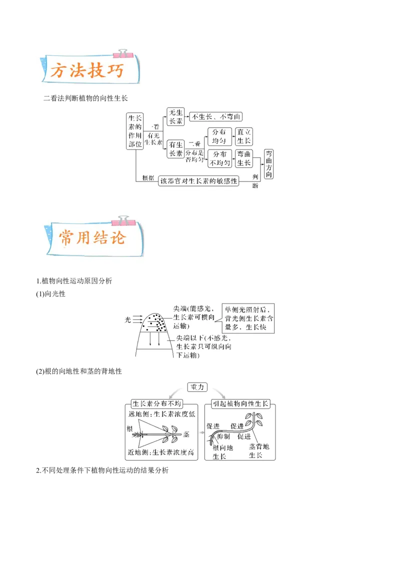 考向20植物生命活动的调节-备战2023年高考生物一轮复习考点微专题（全国通用）（原卷版）(1)_通用版（老高考）复习资料_2023年复习资料_一轮复习