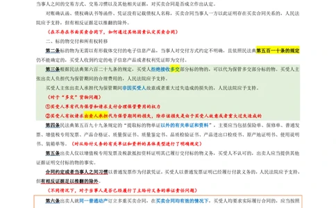 买卖合同司法解释_法考真题相关_法考重要法条笔记