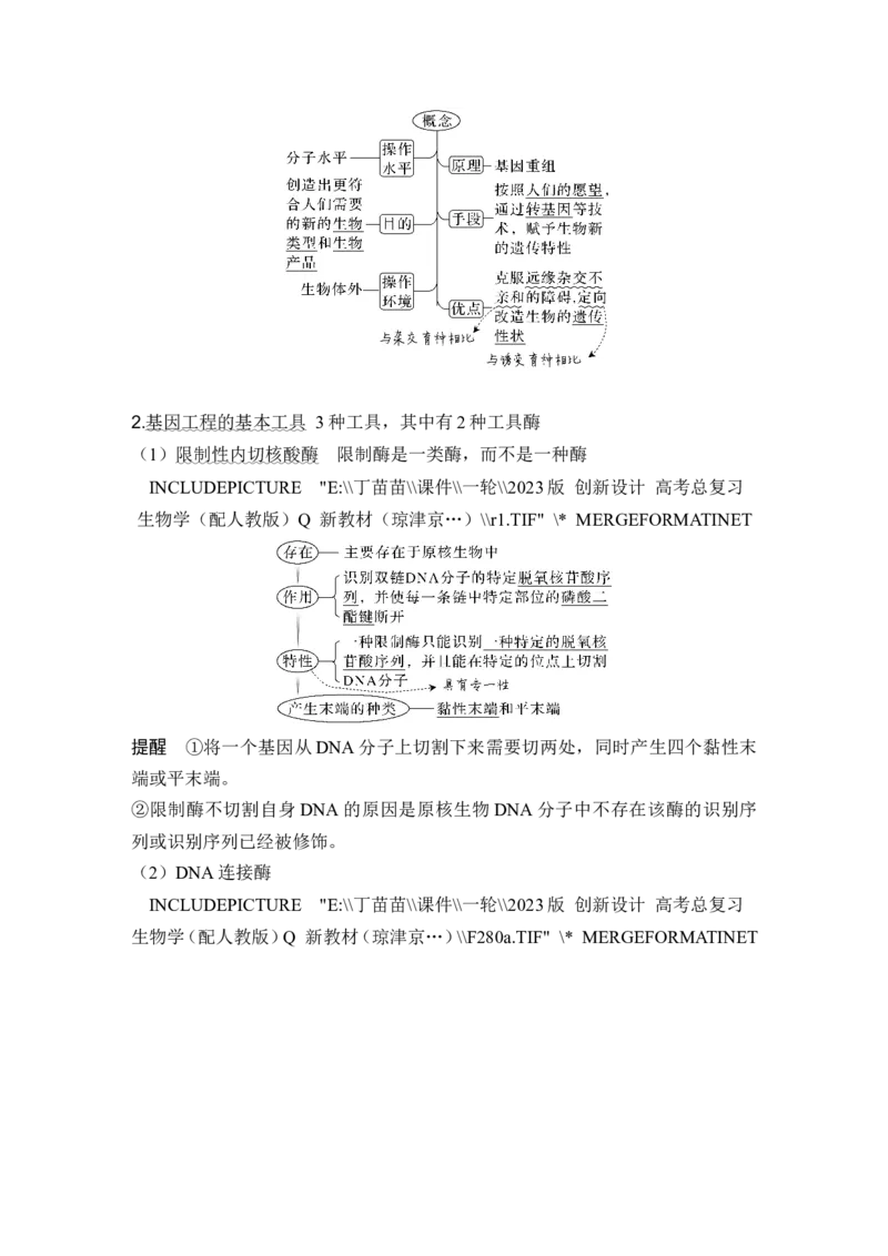 第35讲基因工程及生物技术的安全性与伦理问题_新高考复习资料_2024年新高考复习资料_一轮复习资料_完2024生物步步高大一轮复习（课件+讲义）_另附1套Word版题库_选择性必修3