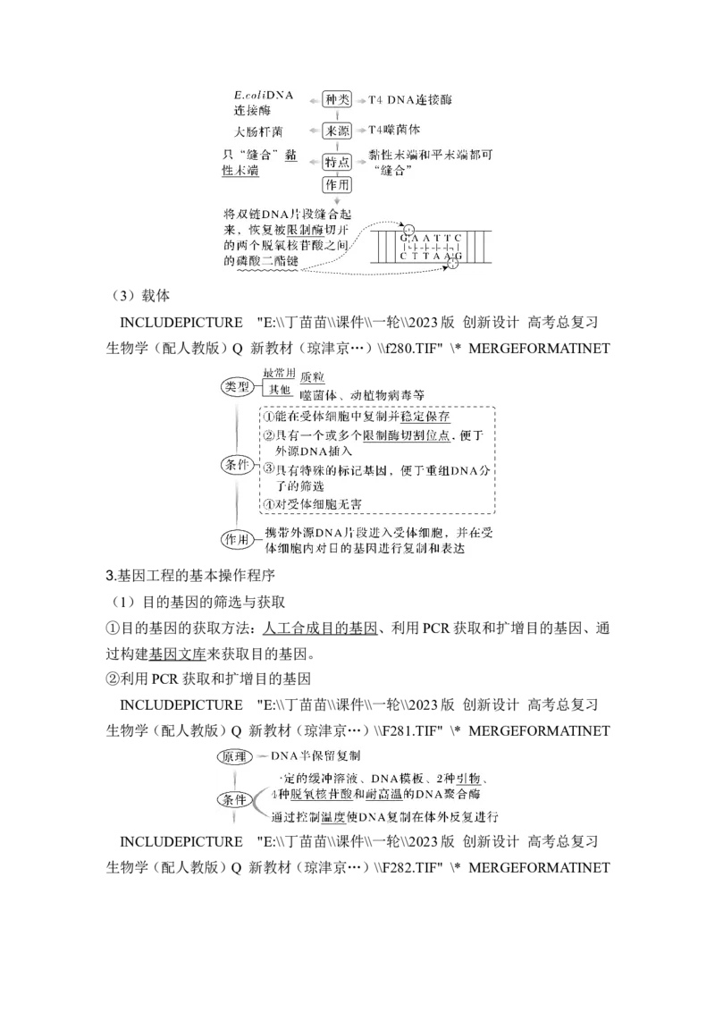 第35讲基因工程及生物技术的安全性与伦理问题_新高考复习资料_2024年新高考复习资料_一轮复习资料_完2024生物步步高大一轮复习（课件+讲义）_另附1套Word版题库_选择性必修3