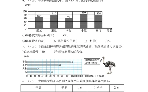 第四单元统计表和条形统计图（一）（单元自测&bull;基础卷）（A4版）(3)_三年级数学下册（苏教版）_单元知识复习专项-K49_2026版
