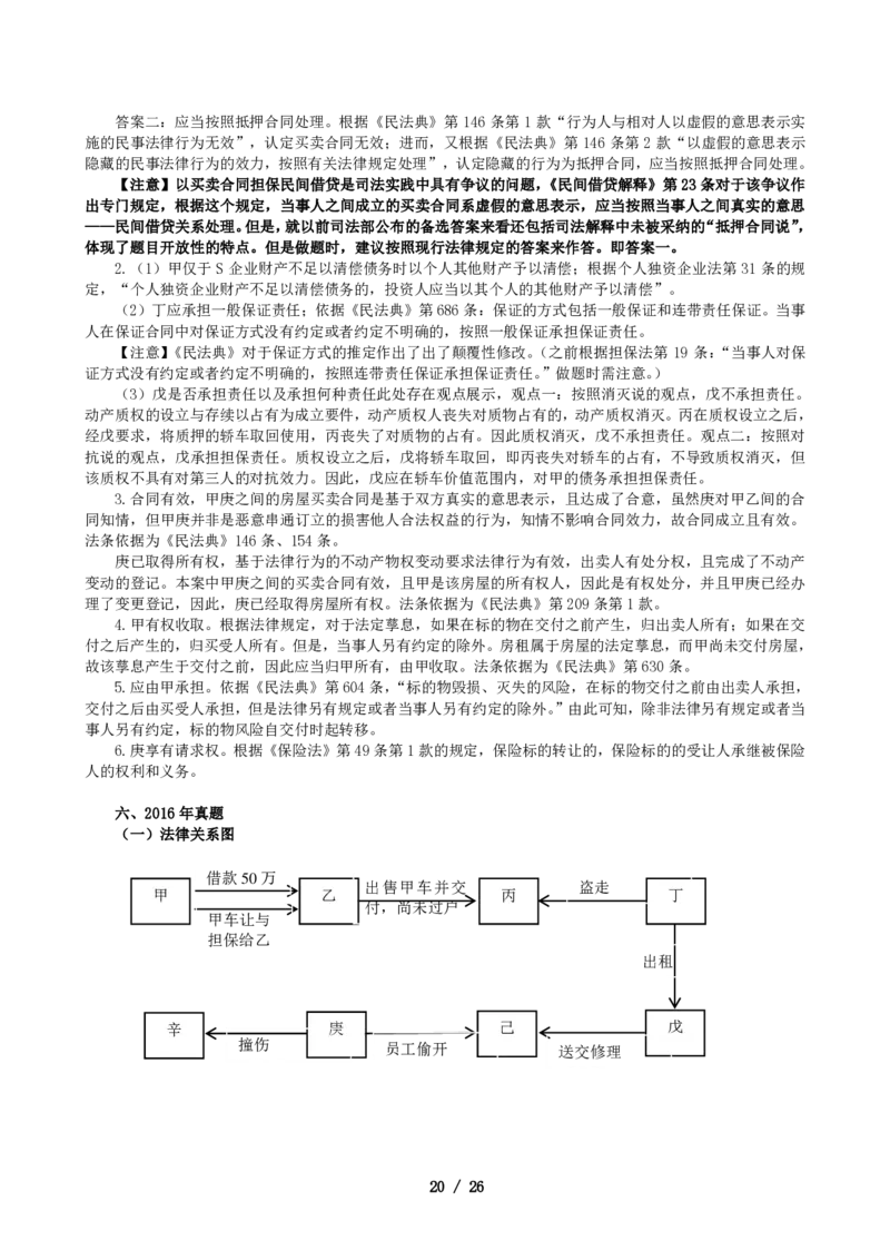 2011-2021主观分科-民法（试题+解析）_法考真题相关_真题（02-26）_历史分科真题_3.主观分科真题2011-2021