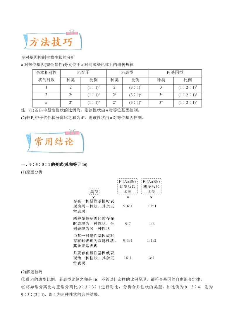 考向10基因的自由组合定律-备战2023年高考生物一轮复习考点微专题（全国通用）（解析版）(1)_通用版（老高考）复习资料_2023年复习资料_一轮复习