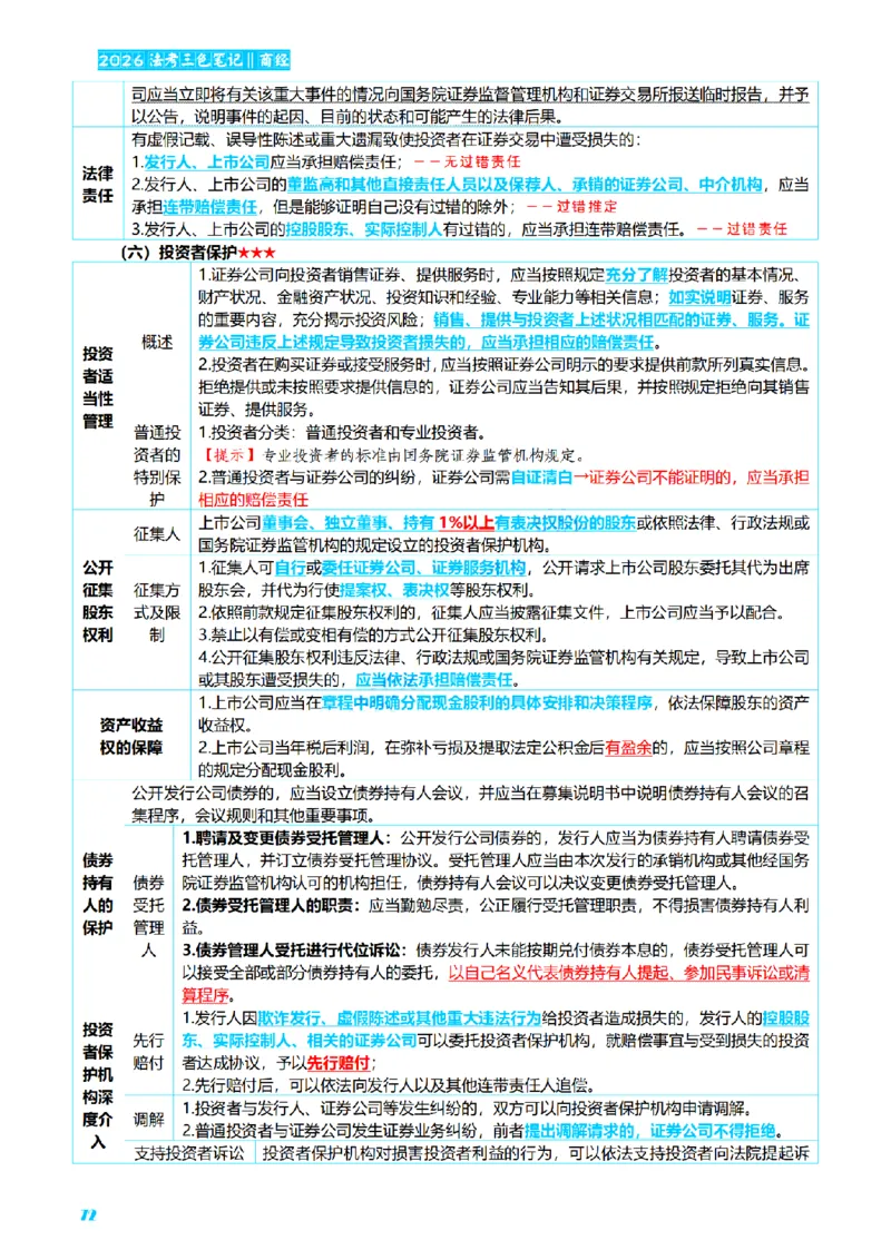 ⒍2026详细版三色笔记-商经-151页_26法考-三色笔记-最新版