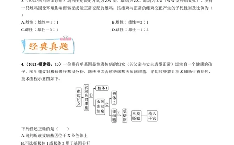 考向11伴性遗传和人类遗传病-备战2023年高考生物一轮复习考点微专题（全国通用）（原卷版）(1)_通用版（老高考）复习资料_2023年复习资料_一轮复习