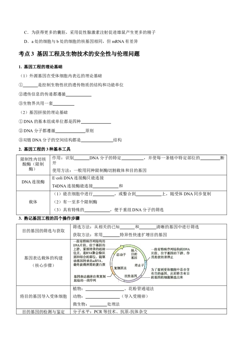 第13讲生物技术与工程（讲练）（原卷版）_新高考复习资料_2023年新高考复习资料_二轮复习_2023年高考生物二轮复习讲练测（新教材专用）