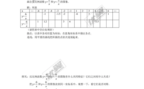 1.2第2课时反比例函数的图象与性质（K＜0）2_湘教版初中数学课件_数学湘教版9上教案PPT课件配套资料_数学湘教版初中9年级上册--7.备课素材_文字版素材_教案