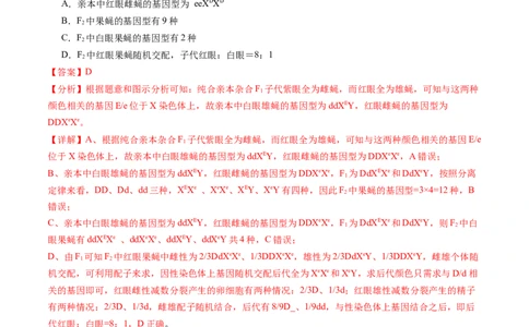 第19讲遗传综合实验分析（练习）（解析版）_新高考复习资料_2024年新高考复习资料_一轮复习资料_完2024年高考生物一轮复习讲练测(课件+讲义+练习)（新高考）_讲义+练习