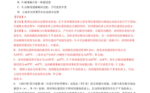第19讲遗传综合实验分析（练习）（解析版）_新高考复习资料_2024年新高考复习资料_一轮复习资料_完2024年高考生物一轮复习讲练测(课件+讲义+练习)（新高考）_讲义+练习