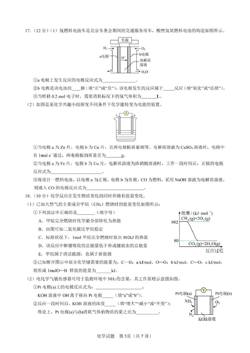 山东省济宁市第一中学2024-2025学年高一下学期3月月考化学试题_2025年04月试卷_0407山东省济宁市第一中学2024-2025学年高一下学期3月月考