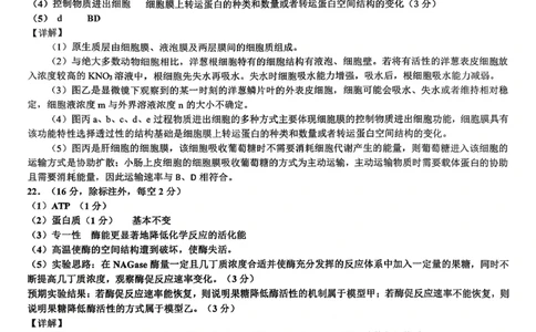 湖北省百强高中名校2025-2026学年高一上学期12月月考生物试题答案_2026年01月高一试卷_260109湖北省百强高中名校2025-2026学年高一上学期12月月考