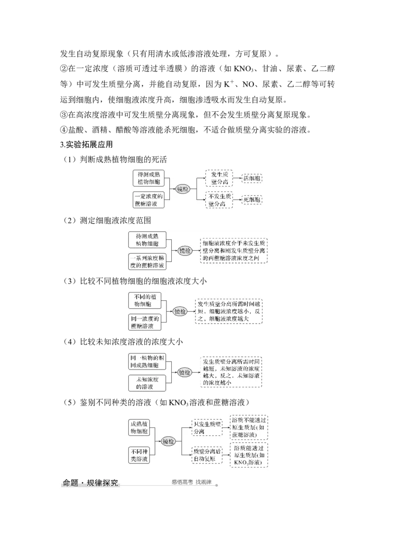 第6讲物质进出细胞的方式_通用版（老高考）复习资料_2023年复习资料_一轮复习_2023年高考生物一轮复习讲义+课件（全国版）_2023年高考生物一轮复习讲义（全国版）_赠补充习题