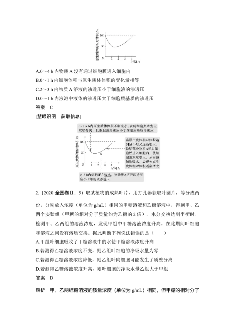 第6讲物质进出细胞的方式_通用版（老高考）复习资料_2023年复习资料_一轮复习_2023年高考生物一轮复习讲义+课件（全国版）_2023年高考生物一轮复习讲义（全国版）_赠补充习题