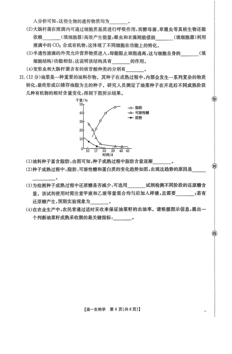 广东省揭阳市部分学校2025-2026学年高一上学期11月期中联考试题生物PDF版含答案_2025年12月高一试卷_251216广东省揭阳市部分学校2025-2026学年高一上学期11月期中联考