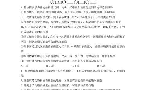 山东师范大学附属中学2025-2026学年高一上学期期中考试生物PDF版含答案_2025年12月高一试卷_251222山东师范大学附属中学2025-2026学年高一上学期期中考试（全）