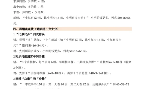 第二单元加法数量关系（期中知识清单）（苏教版&bull;新教材）(1)_三年级数学下册（苏教版）_期末总复习-K159_期中总复习_2026版