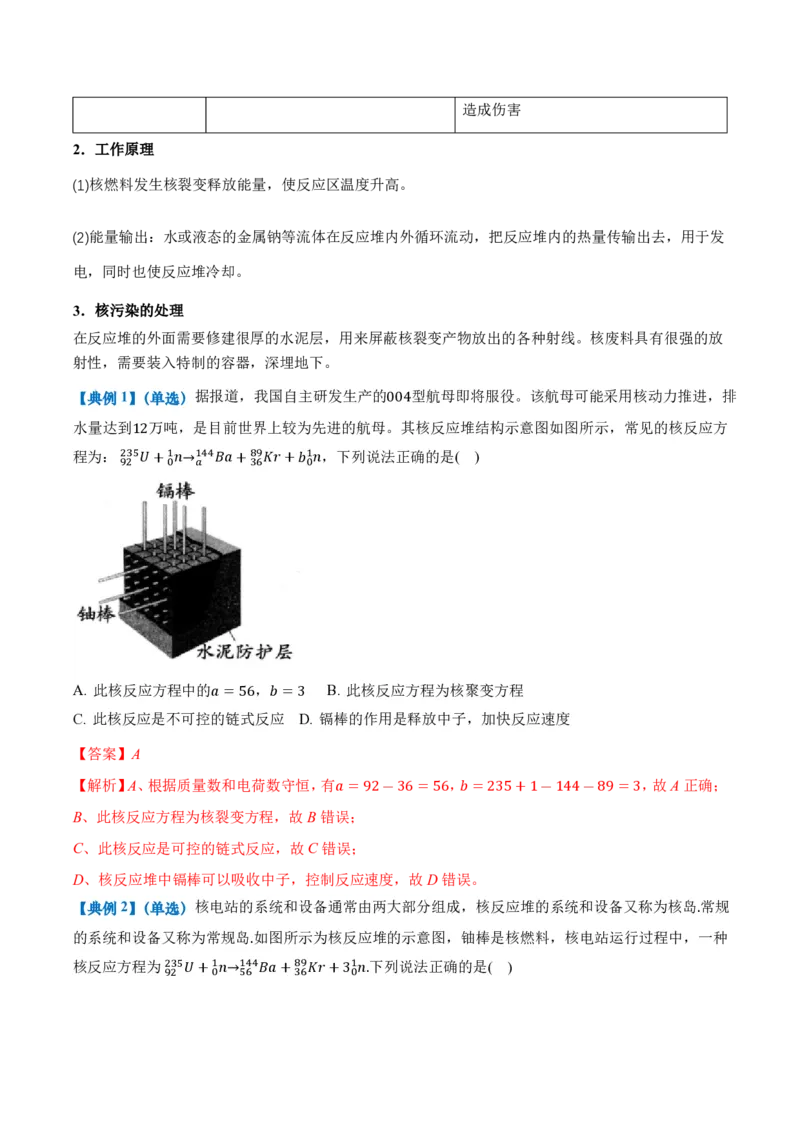 5.4核裂变和核聚变5.5基本粒子（举一反三讲义）（解析版）_2026高考物理_222026版物理《高考一轮复习举一反三》全国版_2026《高中物理&bull;举一反三系列》选修三(RJ)_第五章原子核