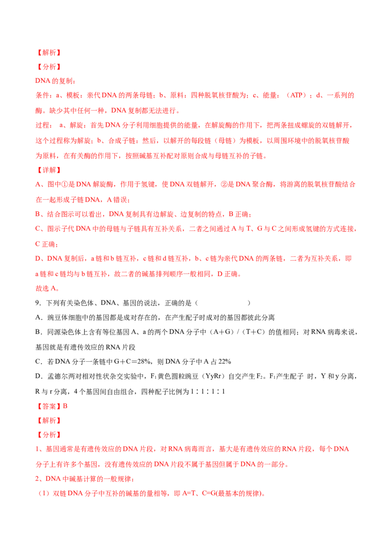 考向12基因的本质-备战2023年高考生物一轮复习考点微专题（全国通用）（解析版）_通用版（老高考）复习资料_2023年复习资料_一轮复习