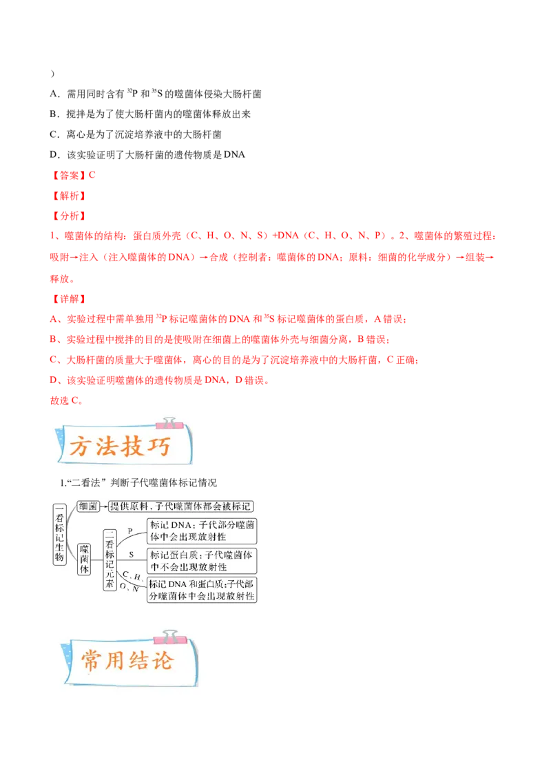 考向12基因的本质-备战2023年高考生物一轮复习考点微专题（全国通用）（解析版）_通用版（老高考）复习资料_2023年复习资料_一轮复习