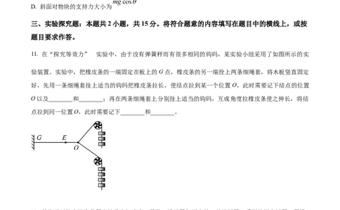 河北省衡水市河北冀州中学2024-2025学年高一上学期10月期中物理试题Word版无答案_2024年11月试卷_1114河北省衡水市冀州中学2024-2025学年高一上学期10月期中考试