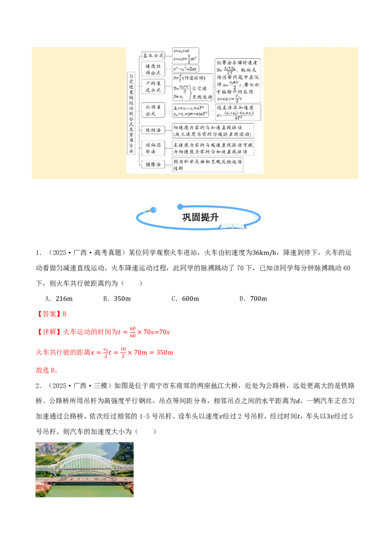 第02讲匀变速直线运动的规律(解析版)_2026高考物理_222026版物理《高考一轮复习举一反三》全国版_第02讲匀变速直线运动的规律