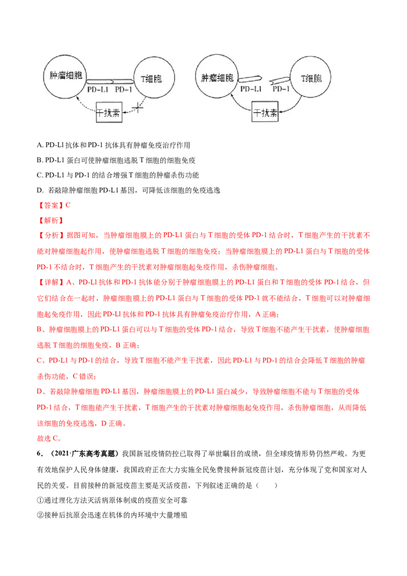 考向19免疫调节-备战2023年高考生物一轮复习考点微专题（全国通用）（解析版）(1)_通用版（老高考）复习资料_2023年复习资料_一轮复习