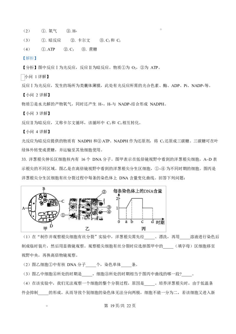 浙江省绍兴市2024-2025学年高一上学期期末调测生物试题Word版含解析_2025年03月试卷_0303浙江省绍兴市2024-2025学年高一上学期1月期末考试