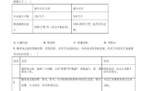安徽省合肥百花中学等四校2025-2026学年高一上学期期中联考历史试题Word版无答案_2025年12月高一试卷_251202安徽省合肥市百花中学等四校联考2025-2026学年高一上学期11月期中考试（全）