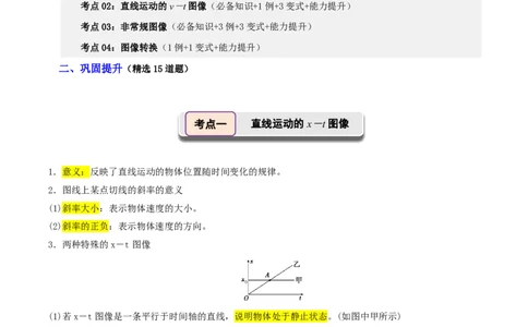 第04讲运动学图像专题(原卷版)_2026高考物理_222026版物理《高考一轮复习举一反三》全国版_第04讲运动学图像专题
