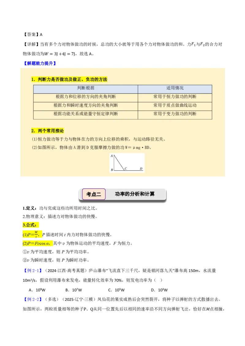 第28讲功和功率(原卷版)_2026高考物理_222026版物理《高考一轮复习举一反三》全国版_第28讲功和功率