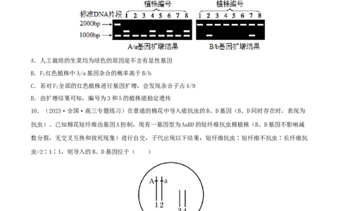 第14练基因的自由组合定律（原卷版）_新高考复习资料_2023年新高考复习资料_一轮复习_2023年高考生物一轮复习小题多维练（新高考专用）
