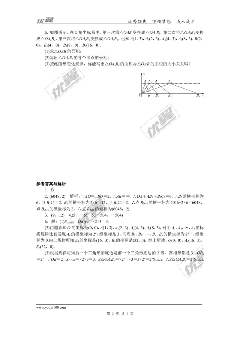 14.难点探究专题：坐标系中的规律变换(选做)_湘教版初中数学课件_数学湘教版8下教案PPT课件配套资料_数学湘教版初中8年级下册习题试题_精品专题