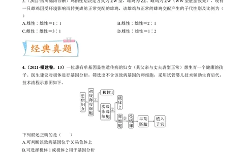 考向11伴性遗传和人类遗传病-备战2023年高考生物一轮复习考点微专题（全国通用）（原卷版）_通用版（老高考）复习资料_2023年复习资料_一轮复习