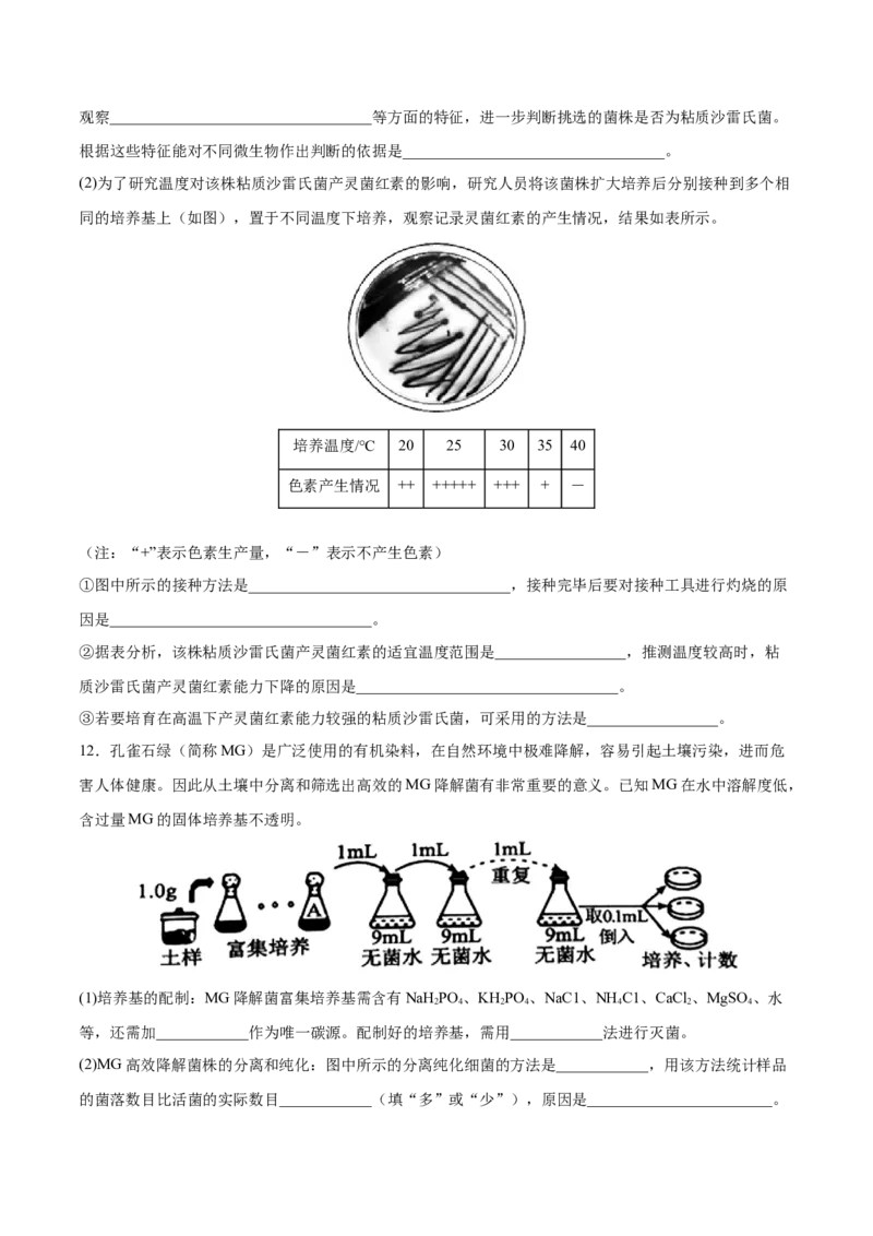 考向26发酵工程-备战2023年高考生物一轮复习考点微专题（全国通用）（原卷版）_通用版（老高考）复习资料_2023年复习资料_一轮复习_备战2023年高考生物一轮复习考点微专题（全国通用）