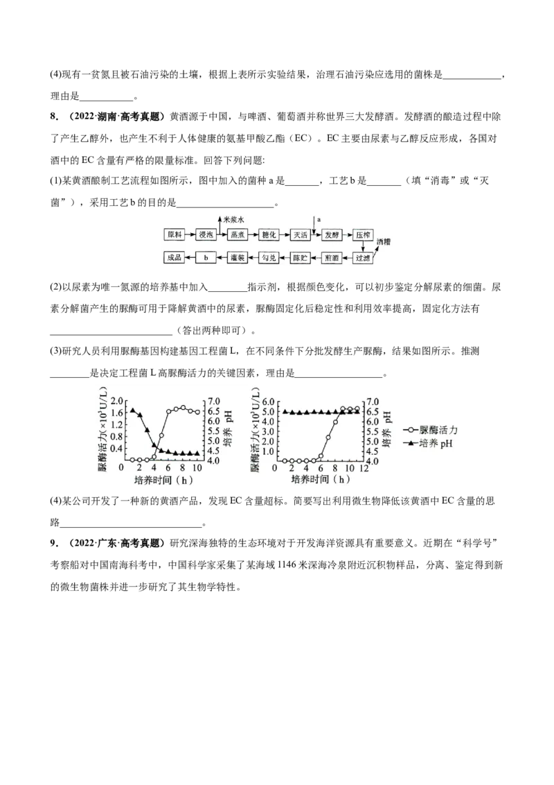 考向26发酵工程-备战2023年高考生物一轮复习考点微专题（全国通用）（原卷版）_通用版（老高考）复习资料_2023年复习资料_一轮复习_备战2023年高考生物一轮复习考点微专题（全国通用）