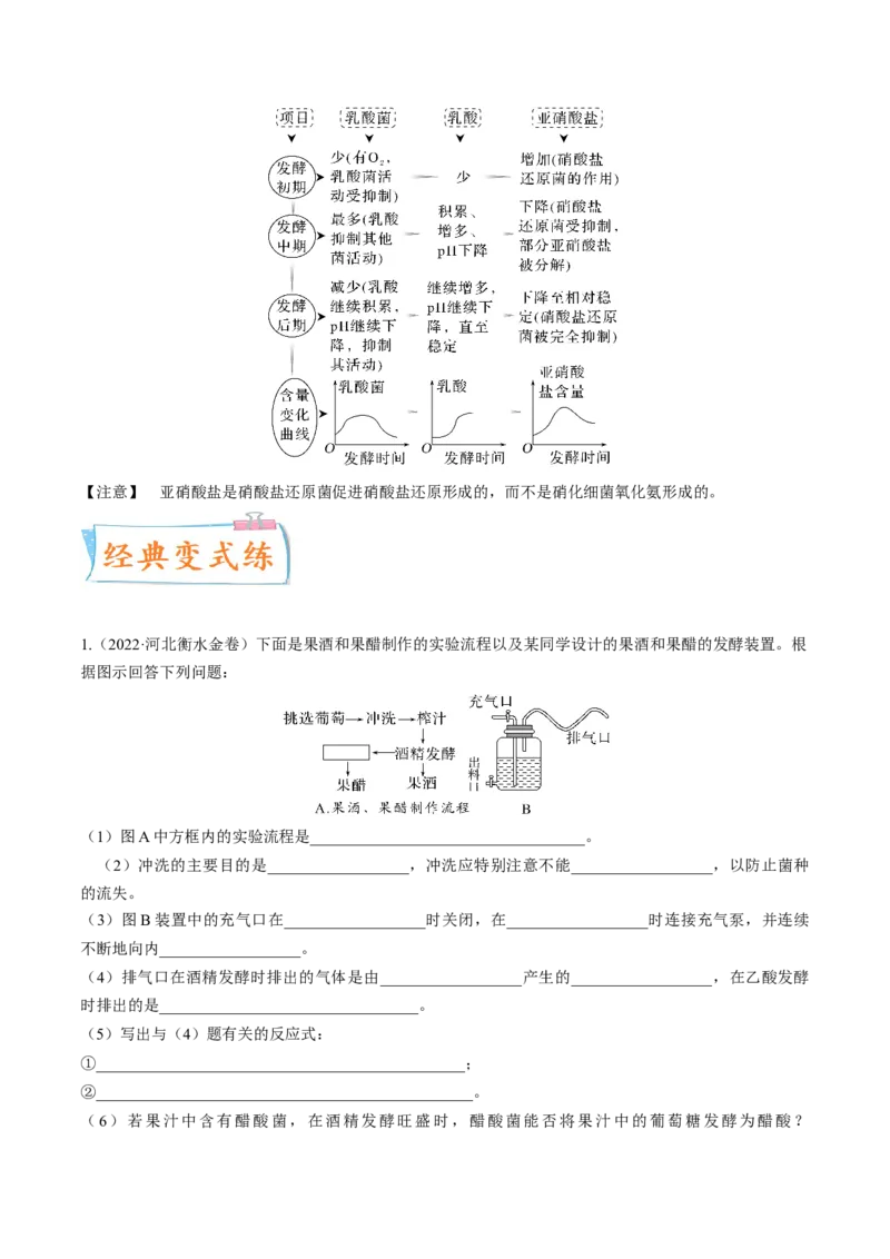 考向26发酵工程-备战2023年高考生物一轮复习考点微专题（全国通用）（原卷版）_通用版（老高考）复习资料_2023年复习资料_一轮复习_备战2023年高考生物一轮复习考点微专题（全国通用）
