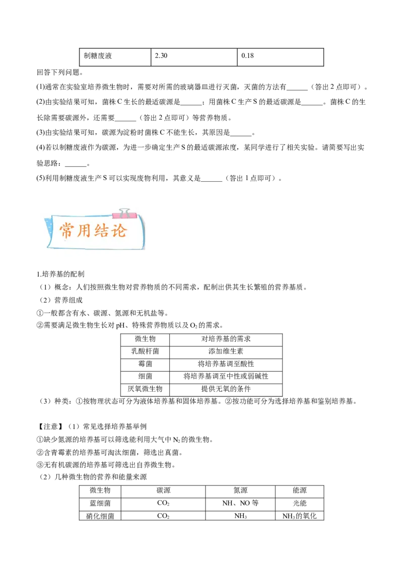 考向26发酵工程-备战2023年高考生物一轮复习考点微专题（全国通用）（原卷版）_通用版（老高考）复习资料_2023年复习资料_一轮复习_备战2023年高考生物一轮复习考点微专题（全国通用）