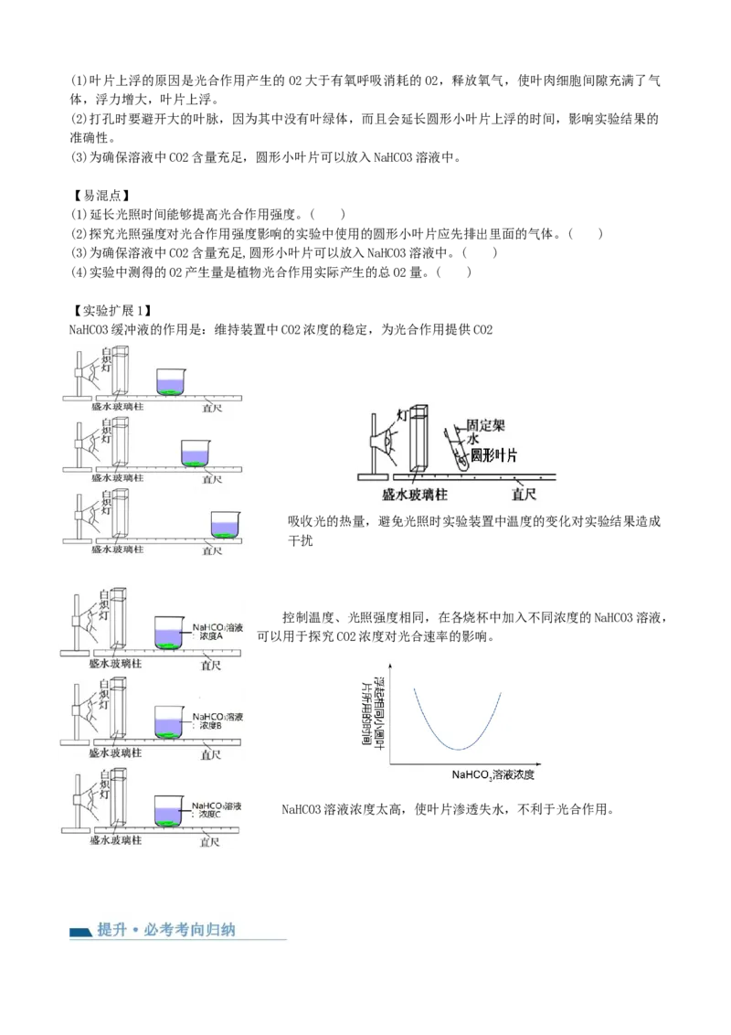 第10.2讲光合作用的影响因素和应用（讲义）（学生版）_新高考复习资料_2024年新高考复习资料_一轮复习资料_完2024年高考生物一轮复习讲练测(课件+讲义+练习)（新高考）_讲义+练习