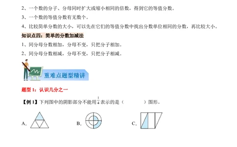 第六单元分数的初步认识（知识清单）（原卷版）(1)_三年级数学下册（苏教版）_单元知识复习专项-K49_2026版