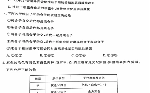 河南省部分名校2024-2025学年高一下学期3月联考生物试卷_2025年03月试卷_0319河南省部分名校2024-2025学年高一下学期3月联考