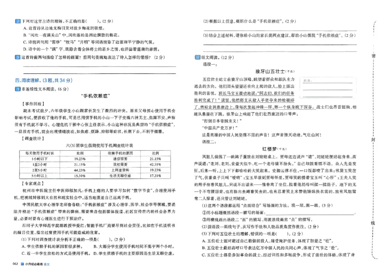 全脑图书2025版小升初语文必刷卷_小升初必刷卷（语数英）