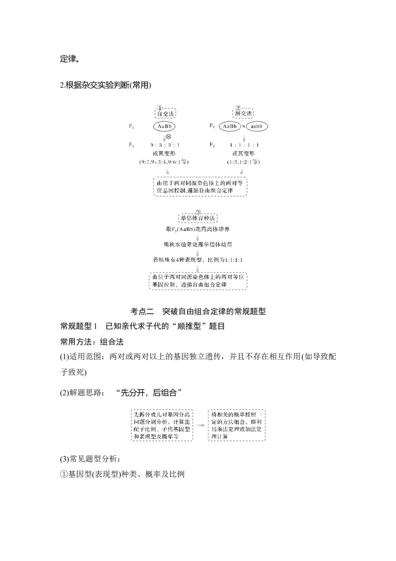 第14讲基因的自由组合定律_通用版（老高考）复习资料_2023年复习资料_一轮复习_2023年高考生物一轮复习讲义+课件（全国版）_2023年高考生物一轮复习讲义（全国版）_赠补充习题